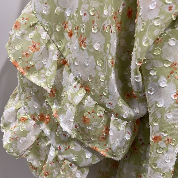 Cato boHo top pastel green size large - Picture 3 of 15